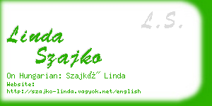 linda szajko business card